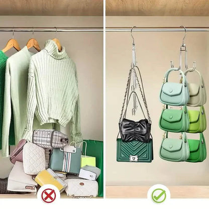 Rotatable Metal Purse Hanger Organizer