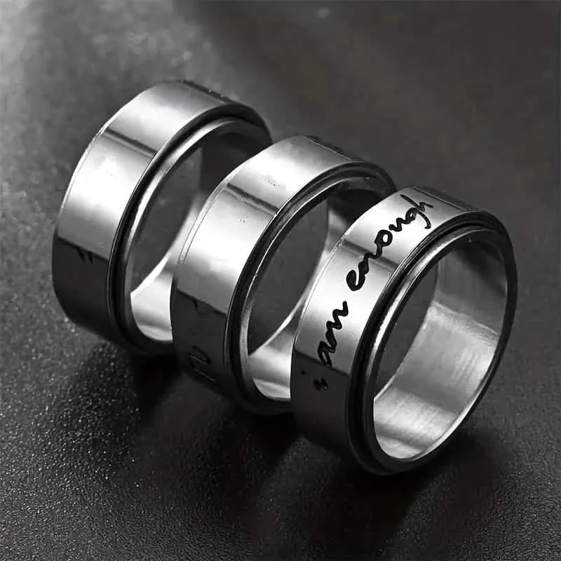 Rotatable Stainless Steel Anxiety Ring