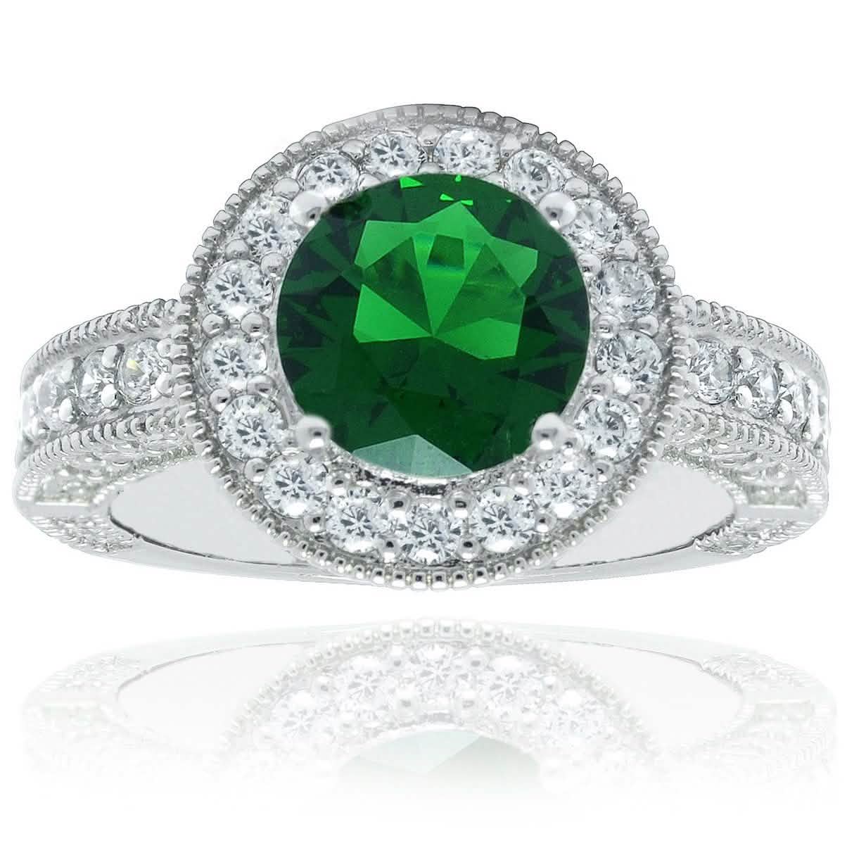 Round Halo Colored Rings