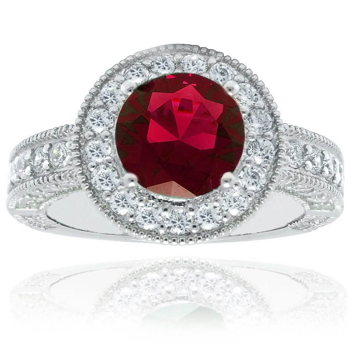 Round Halo Colored Rings