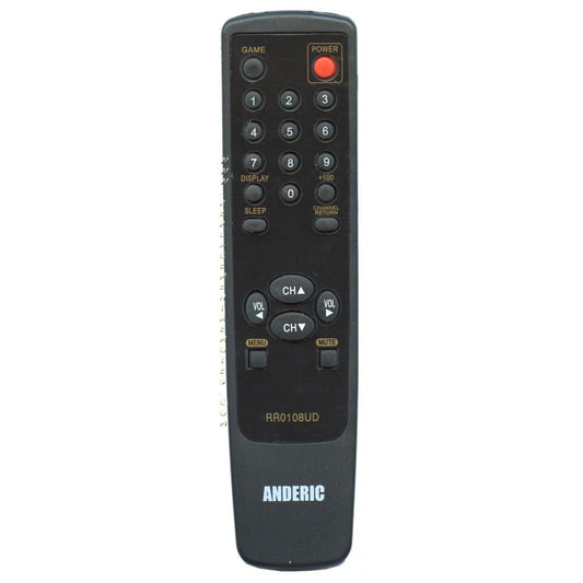 Anderic RR0108UD Standard CRT TV Remote Control for Funai, Emerson, Sylvania, Symphonic & White-Westinghouse TVs - RR0108UD