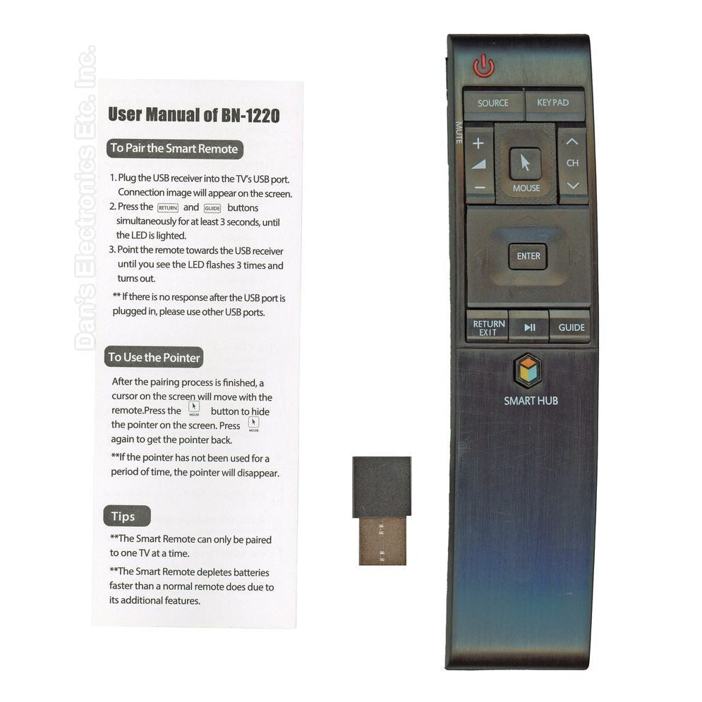 Anderic RR1220E Universal Remote Control for Samsung TV with RF Pointer | BN59-01220E, BN59-01220J, BN59-01220A, BN59-01232A