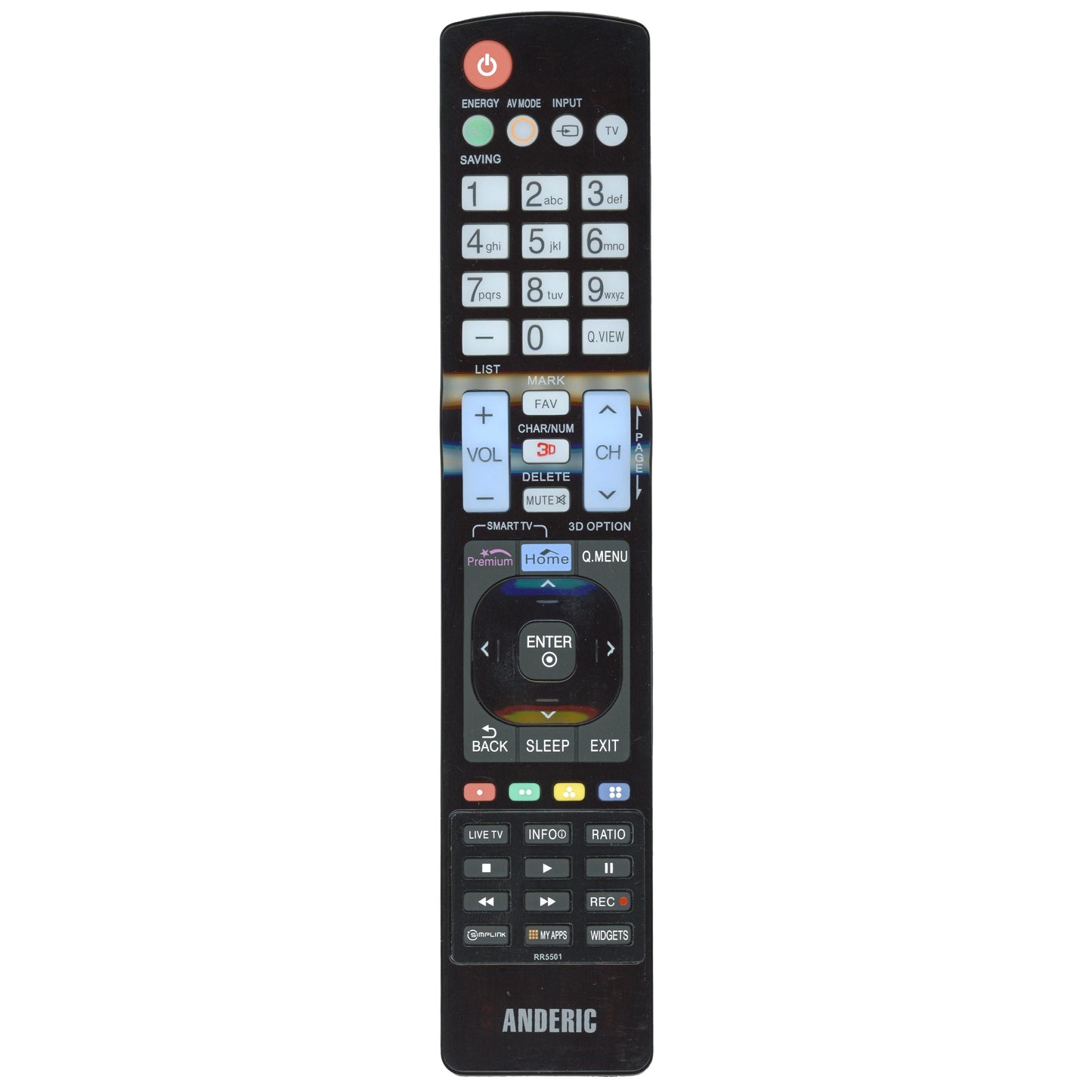 Anderic Generic AKB73715608 For LG TV Remote Control AKB73715608