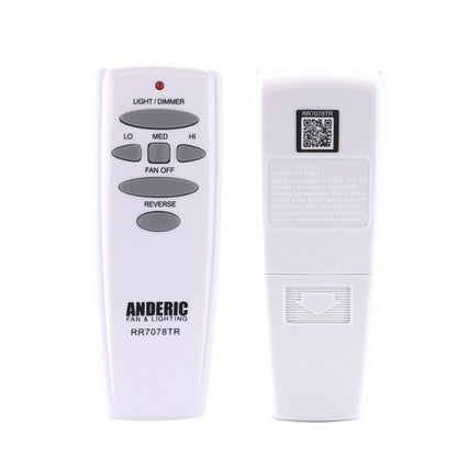 Substitute for Hampton Bay UC7030T Ceiling Fan Remote Control [RR7078TR]