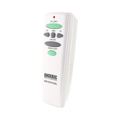 Anderic RR7078TUDL / HD6-UD (UC7078T) Ceiling Fan Remote Control for Hampton Bay | CHQ7078T | Up Light | Down Light