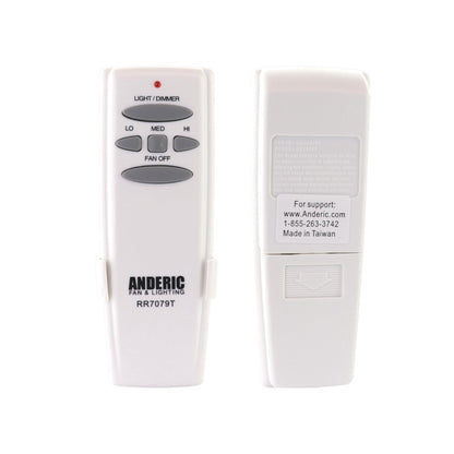 Anderic FAN-HD (UC7078T) Ceiling Fan Remote Control for Hampton Bay - RR7079T