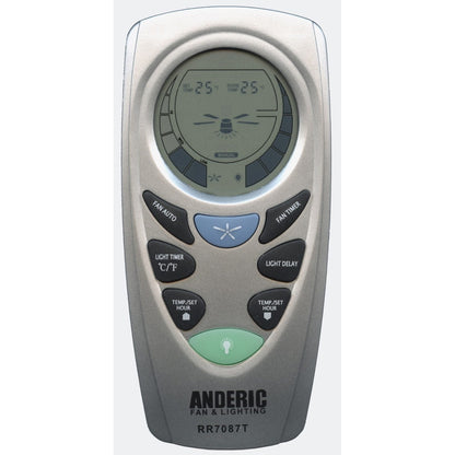 Substitute for Hampton Bay UC7087T Ceiling Fan Remote Control [RR7087T]