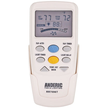 Anderic CHQ7096TKIT (FAN28R-T) Universal Ceiling Fan Remote Control Add-on Kit for 3-speed AC Fans – Includes RR7096T Thermostatic Remote & FAN28R-T Receiver