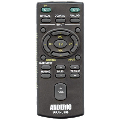 Anderic RRANU159 Replacement Remote Control for Sony Sound Bar RM-ANU159, RM-ANU160, RMT-AH101U, RMT-AH101U, RM-ANU191, and Others