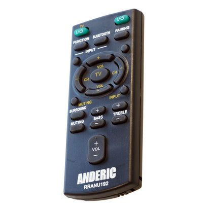 Anderic RRANU192 Replacement Remote Control for Sony Sound Bar | RM-ANU192, RM-ANU160, RMT-AH101U, RM-ANU191, RM-ANU159