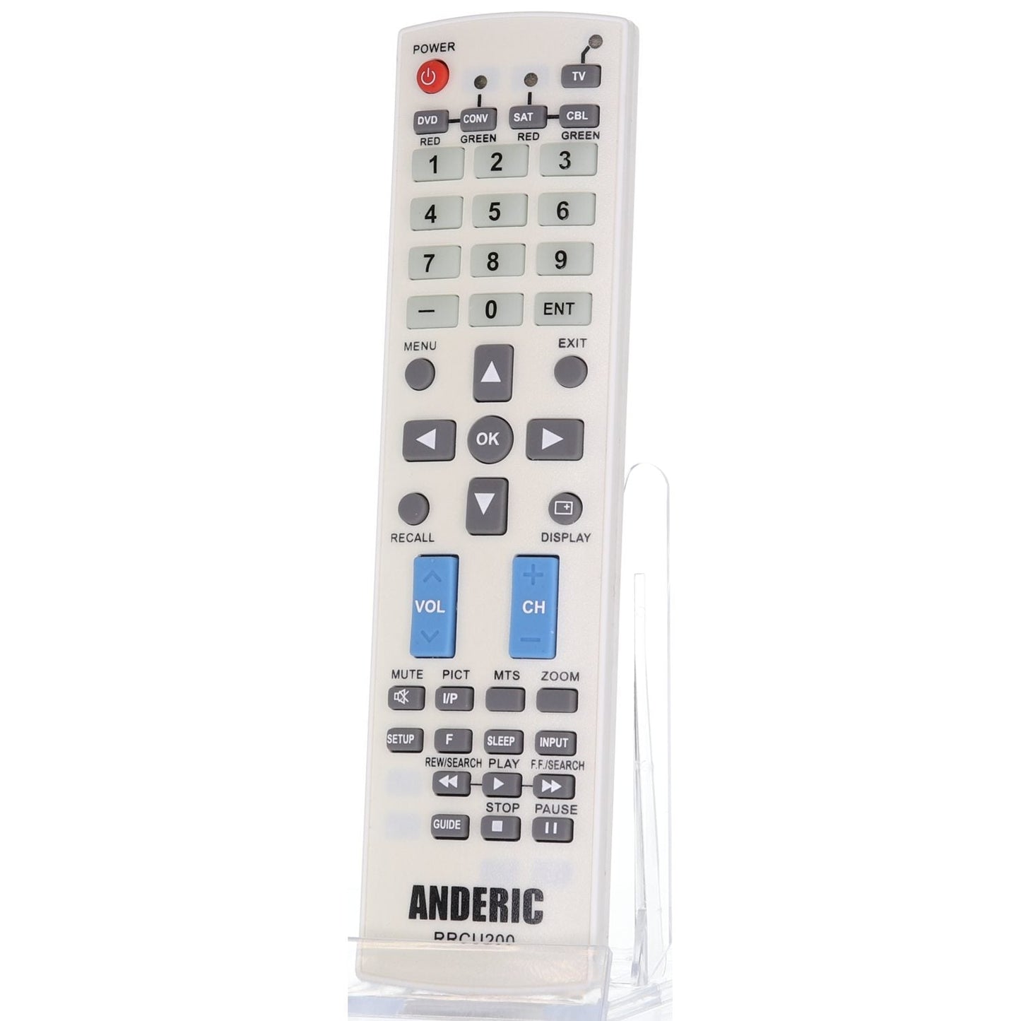 Anderic RRCU200 Universal 5-Device Remote Control for Apex Devices | RCU200 RCU-200