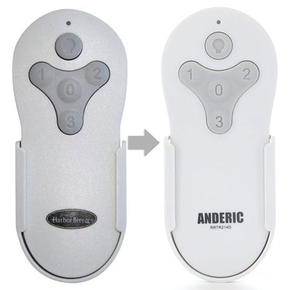 Anderic RRTR214D Replacement Ceiling Fan Remote Control for Harbor Breeze TR214D, KUJCE10311, KUJCE10712, and Others