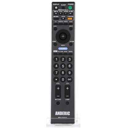Anderic Replacement Remote Control for Sony Smart Bravia TV's | for RM-YD023 and others - RRYD023