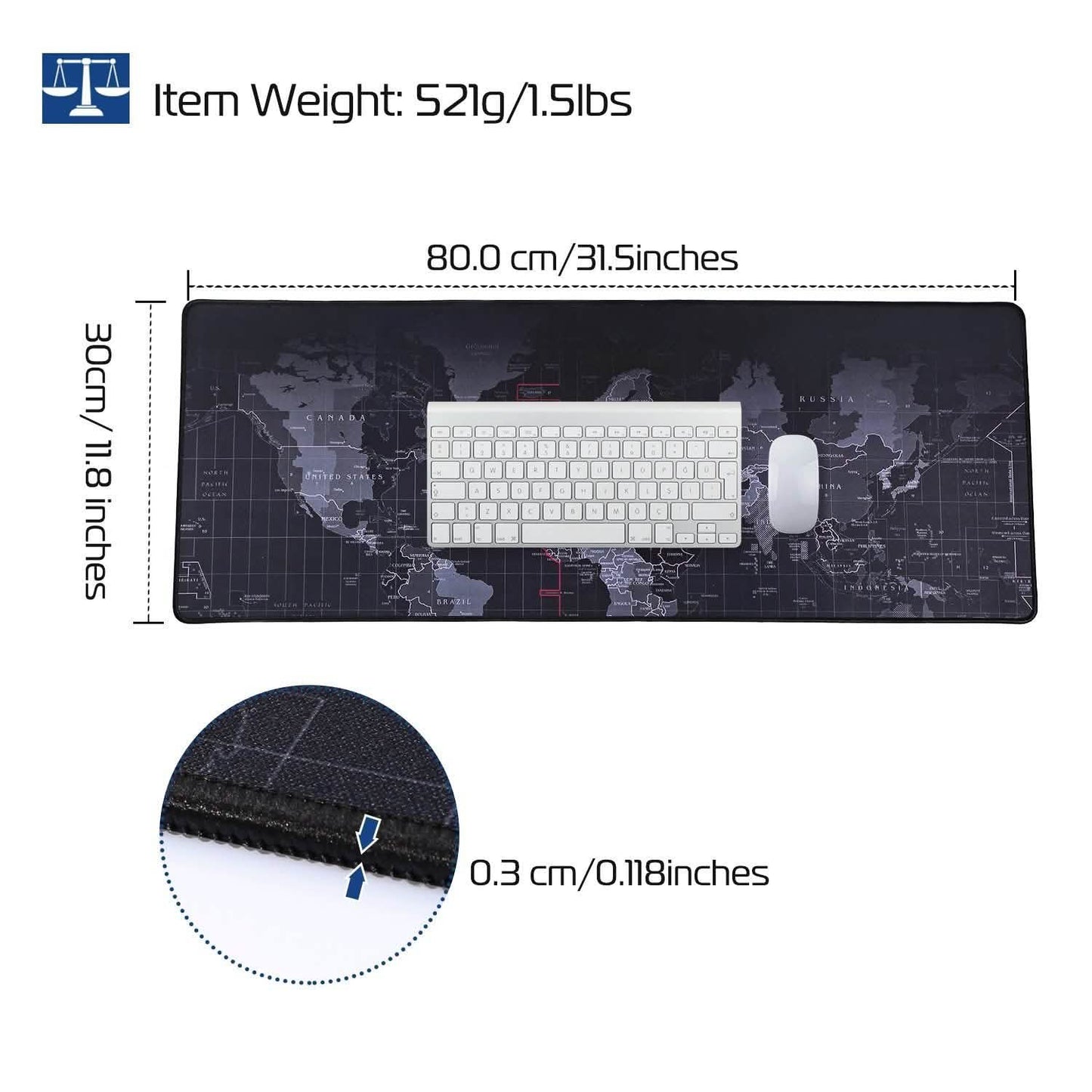 Rubber Base Large Gaming Mousepad