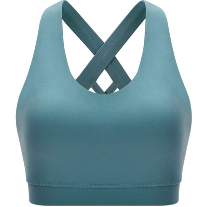 RUNNING GIRL Criss-Cross Back Padded Strappy Sports Bra