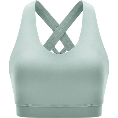 RUNNING GIRL Criss-Cross Back Padded Strappy Sports Bra