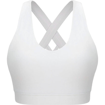 RUNNING GIRL Criss-Cross Back Padded Strappy Sports Bra