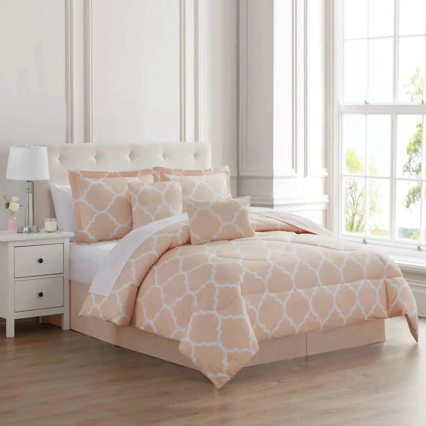6-Piece Set: Kathy Ireland Trellis Oversized Comforter Set