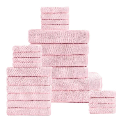 24-Piece Set: Dan River Popcorn Cotton Bath Towel Set