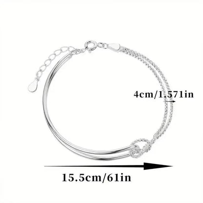 S925 Hypoallergenic Minimalist Geometric Collage Bracelet