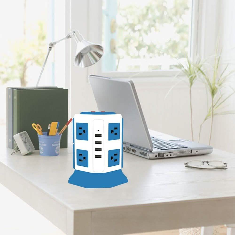 Safemore 8-Outlet Desktop Surge Protector with 4 USB Ports