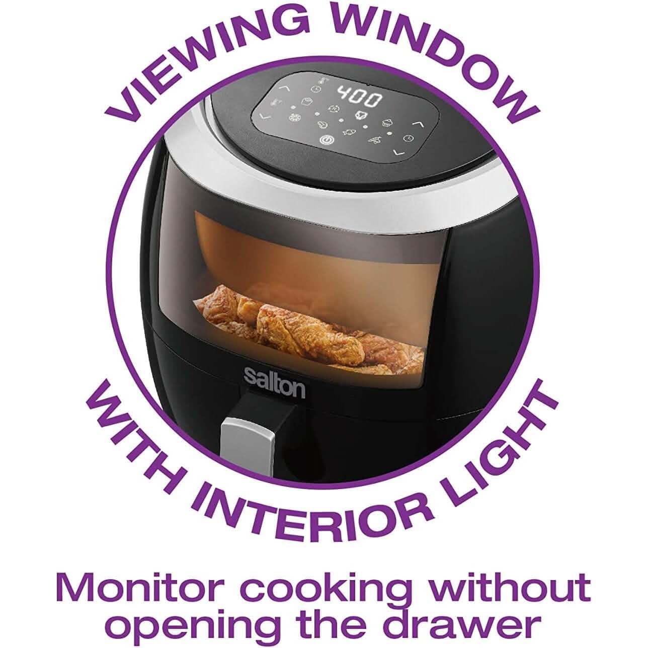 Salton Air Fryer XXL with Viewing Window - 8L