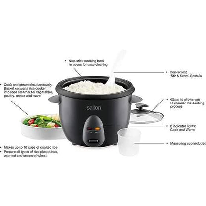 Salton Automatic Rice Cooker & Steamer - 10 Cup
