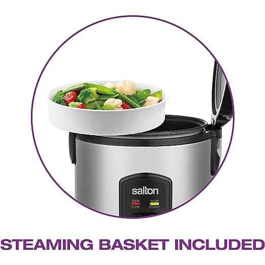Salton Automatic Rice Cooker & Steamer - 8 Cup