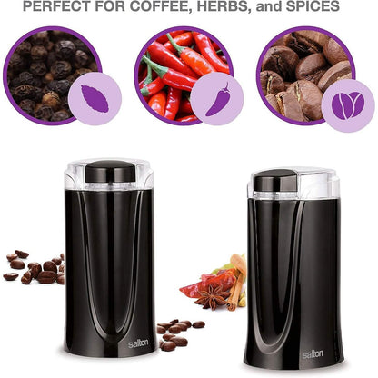 Salton Coffee, Spice & Herb Electric Grinder - Black