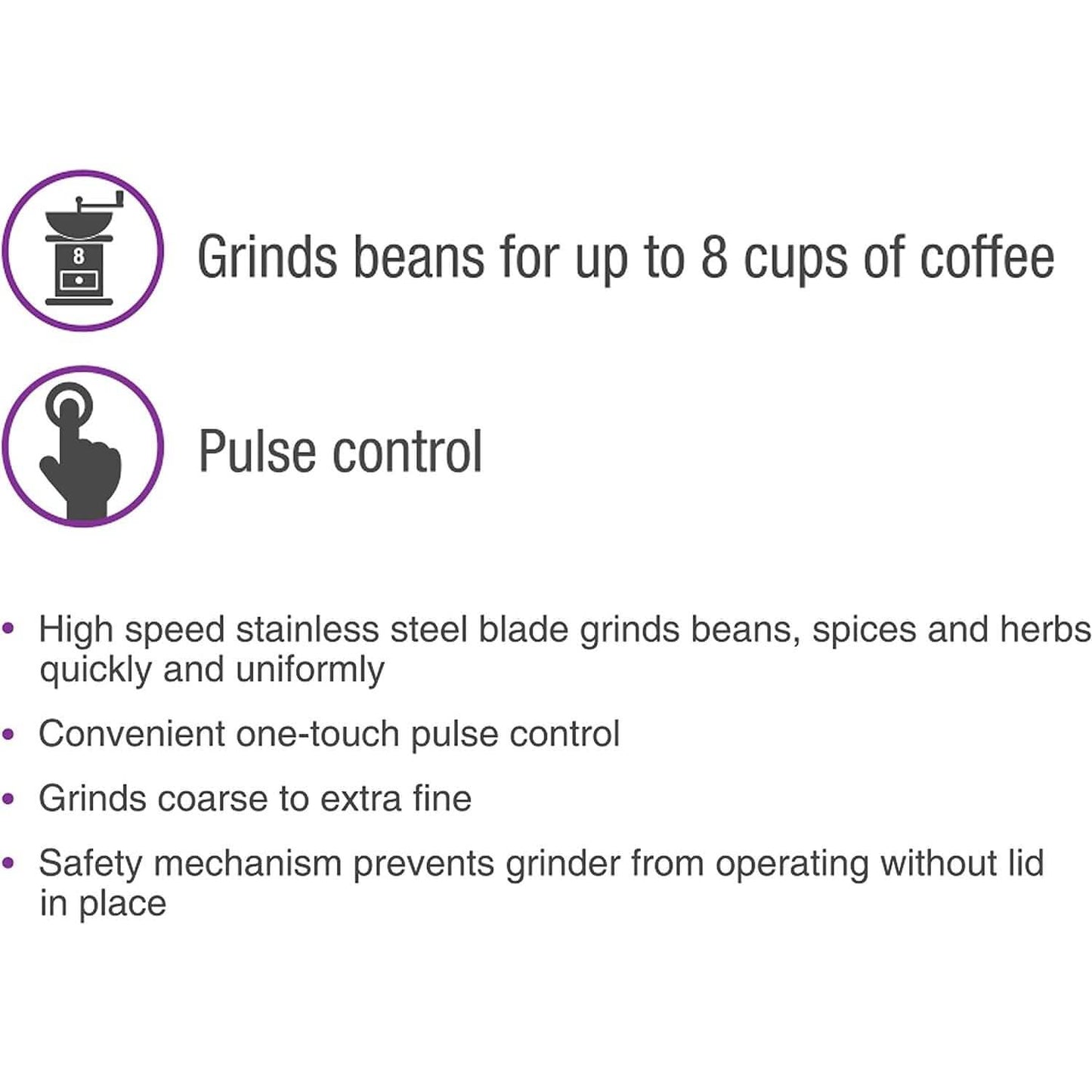Salton Coffee, Spice & Herb Electric Grinder - Black
