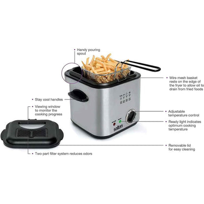 Salton Compact Deep Fryer 1.0 Liter/Quart