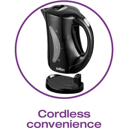 Salton Cordless Jug Kettle 1.7 Liter/Quart - Black