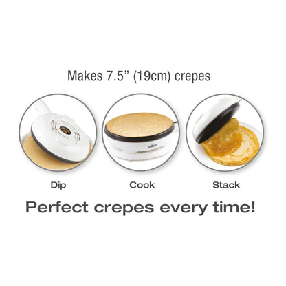 Salton Crepe Maker & Tortilla - Cordless - Non Stick - Batter Dish