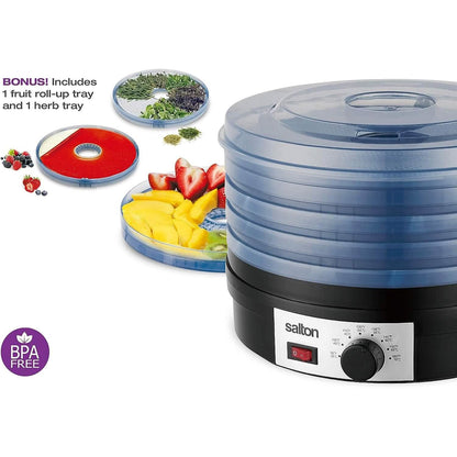 Salton Electric Food Dehydrator with Adjustable Temperature Control