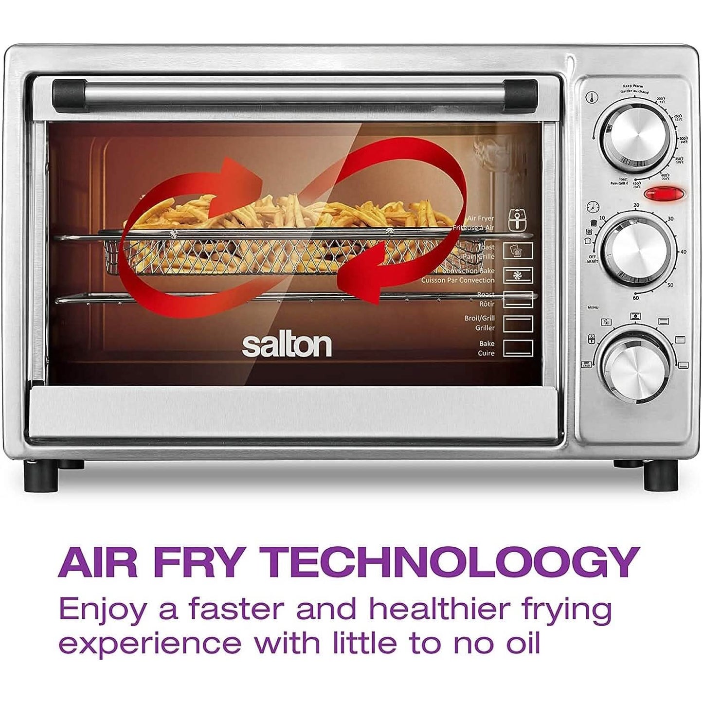 Salton Stainless Steel Air Fryer Toaster Oven