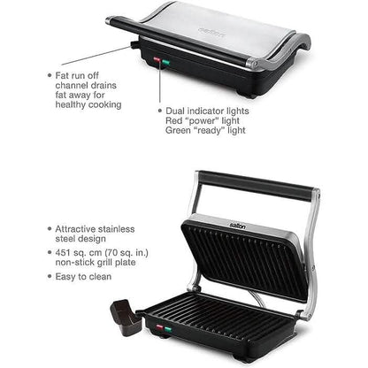 Salton Stainless Steel Panini Grill
