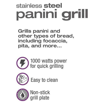 Salton Stainless Steel Panini Grill