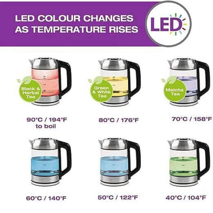 Salton Temperature Control Kettle & Tea Steeper 1.7 L/Qt