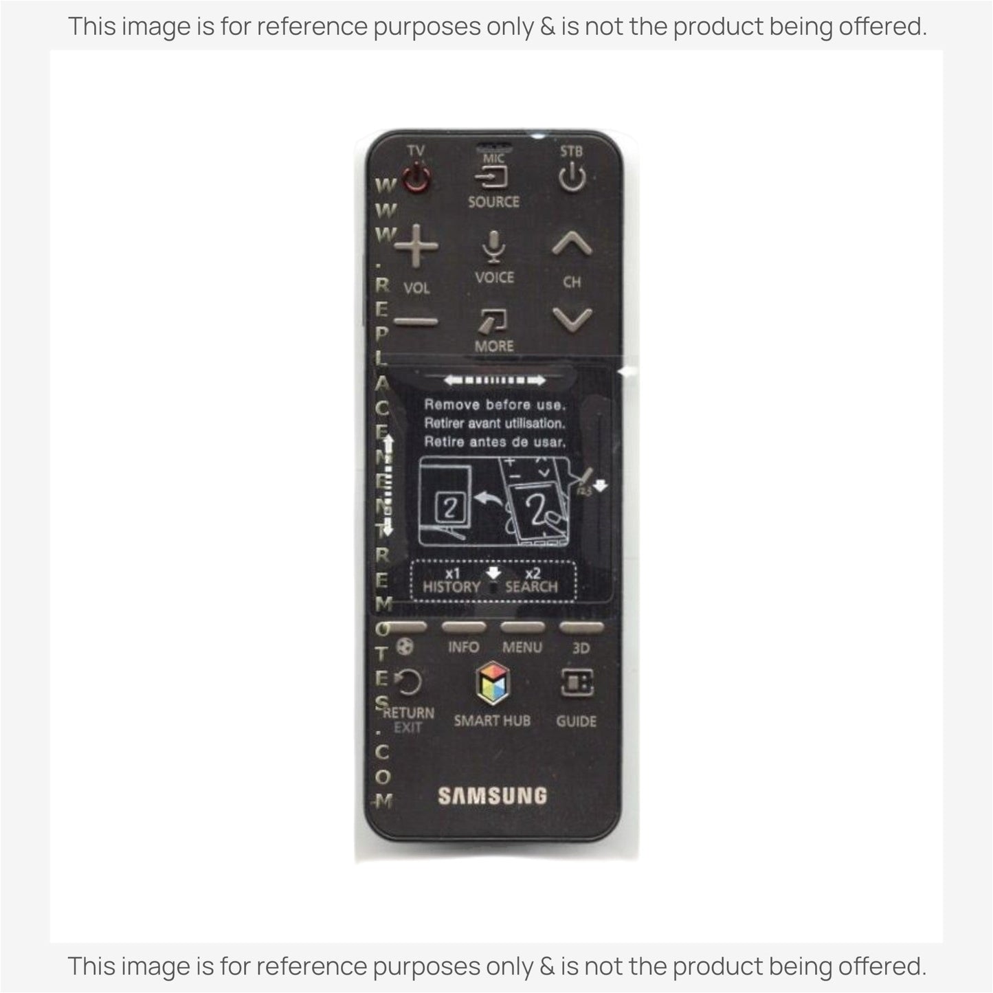 Substitute for Samsung AA59-00780A SMART TV Remote Control - AA5900780A [SR7557, No Voice / Touch Pad]