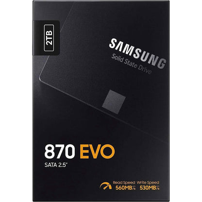 Samsung Electronics 870 EVO 2TB 2.5 Inch SATA III Internal SSD (MZ-77E2T0B/AM) (Refurbished)