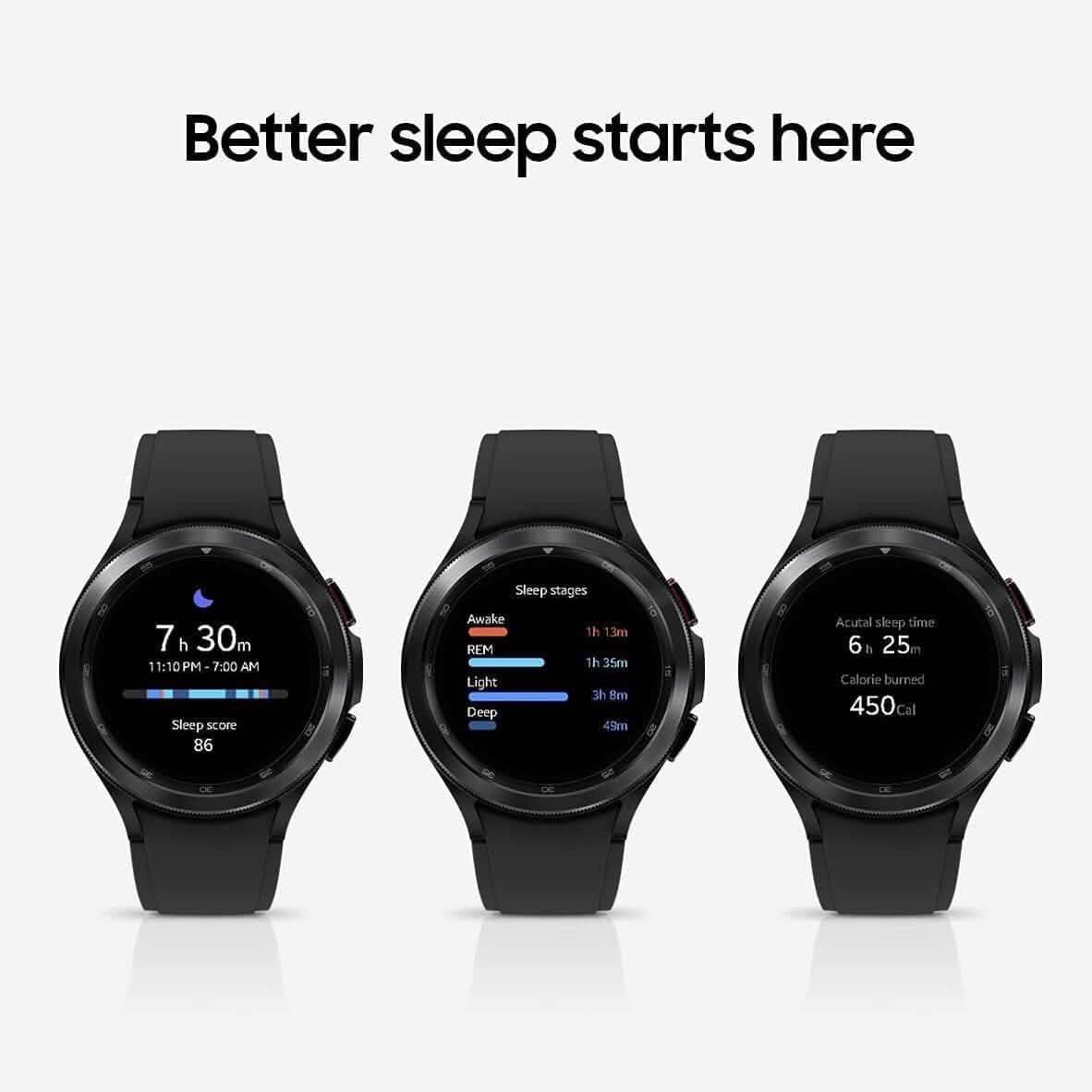 Samsung Electronics Galaxy Watch 4 Classic 46mm Smartwatch with ECG Monitor Tracker (Refurbished)