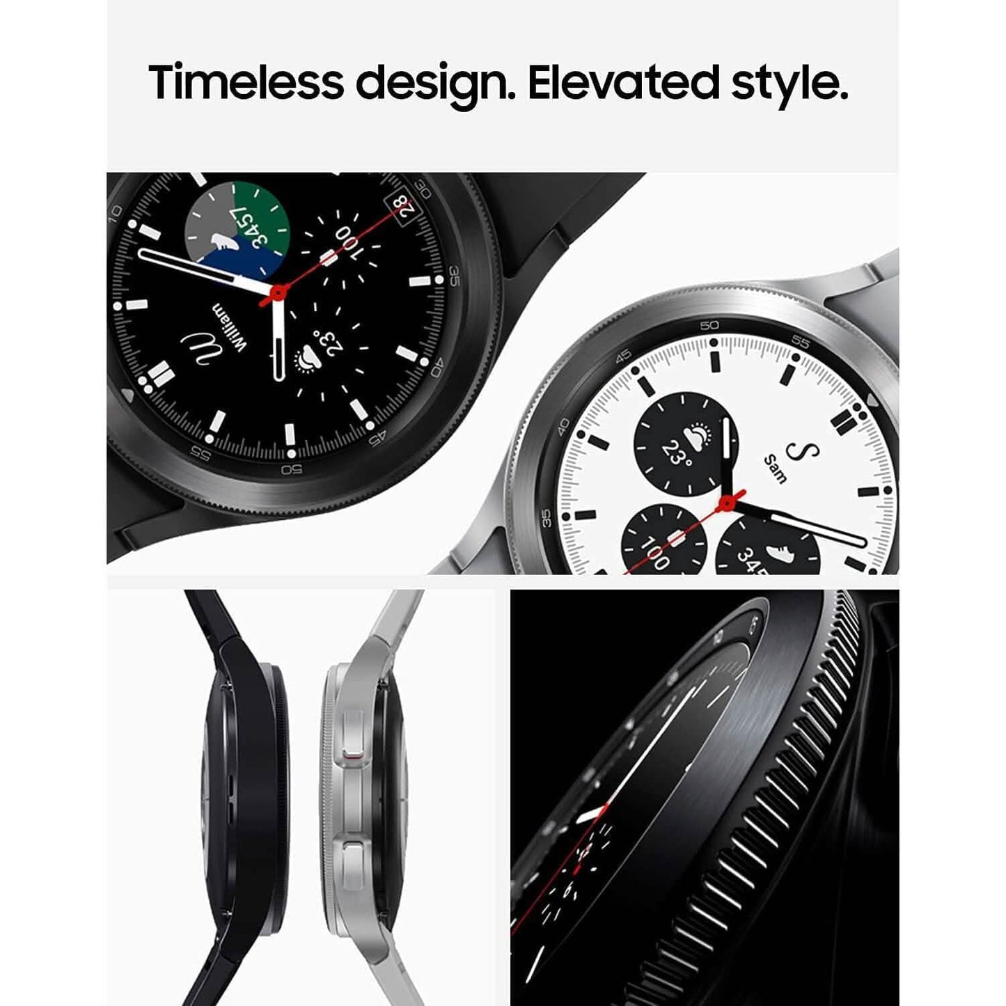 Samsung Electronics Galaxy Watch 4 Classic 46mm Smartwatch with ECG Monitor Tracker (Refurbished)