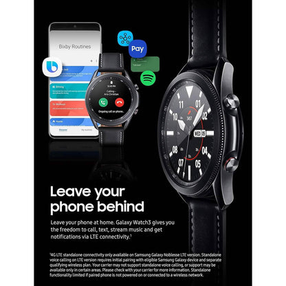 Samsung - Galaxy Watch3 Smartwatch 45mm Stainless LTE - Mystic Black