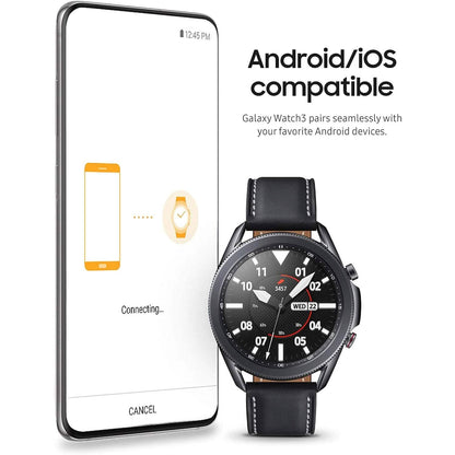 Samsung - Galaxy Watch3 Smartwatch 45mm Stainless LTE - Mystic Black