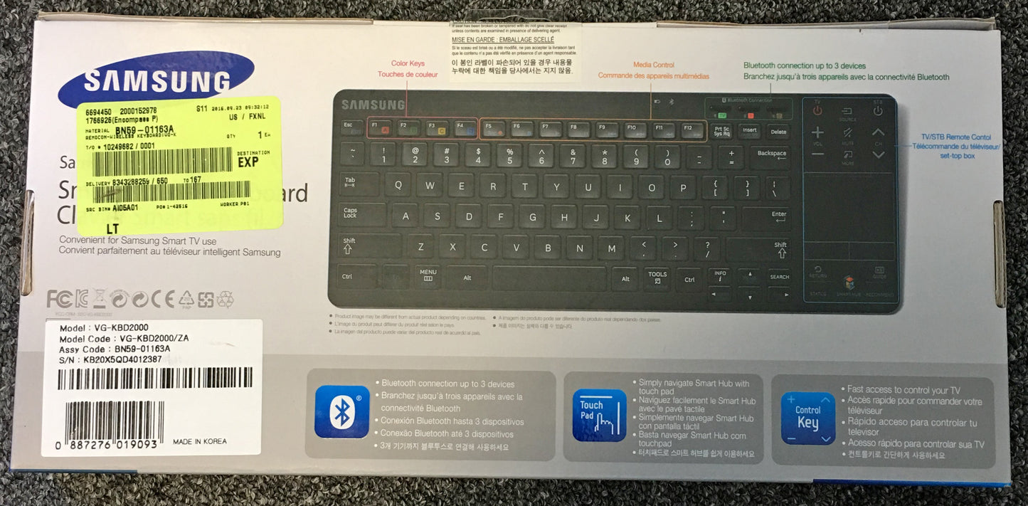 Samsung VGKBD2000 Smart Keyboard TV Remote Control