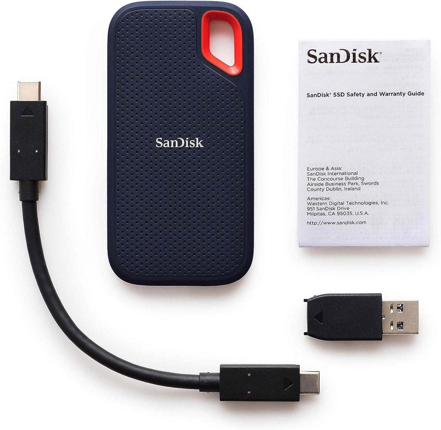 SanDisk 1TB Extreme Portable External SSD - Up to 550MB/s USB-C, USB 3.1 (Refurbished)