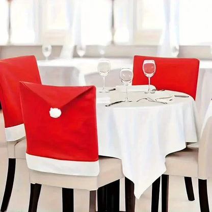 Santa Hats Dining Chair Covers Slipcover