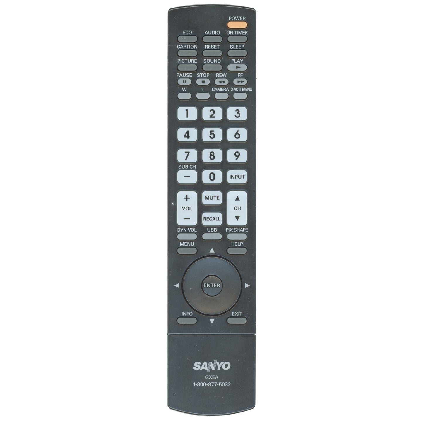 OEM Sanyo GXEA TV Remote Control - GXEA