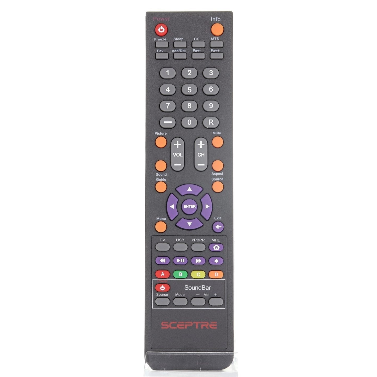 Sceptre E325BV DVD + Sound Bar Combo TV Remote Control - 142022370010C