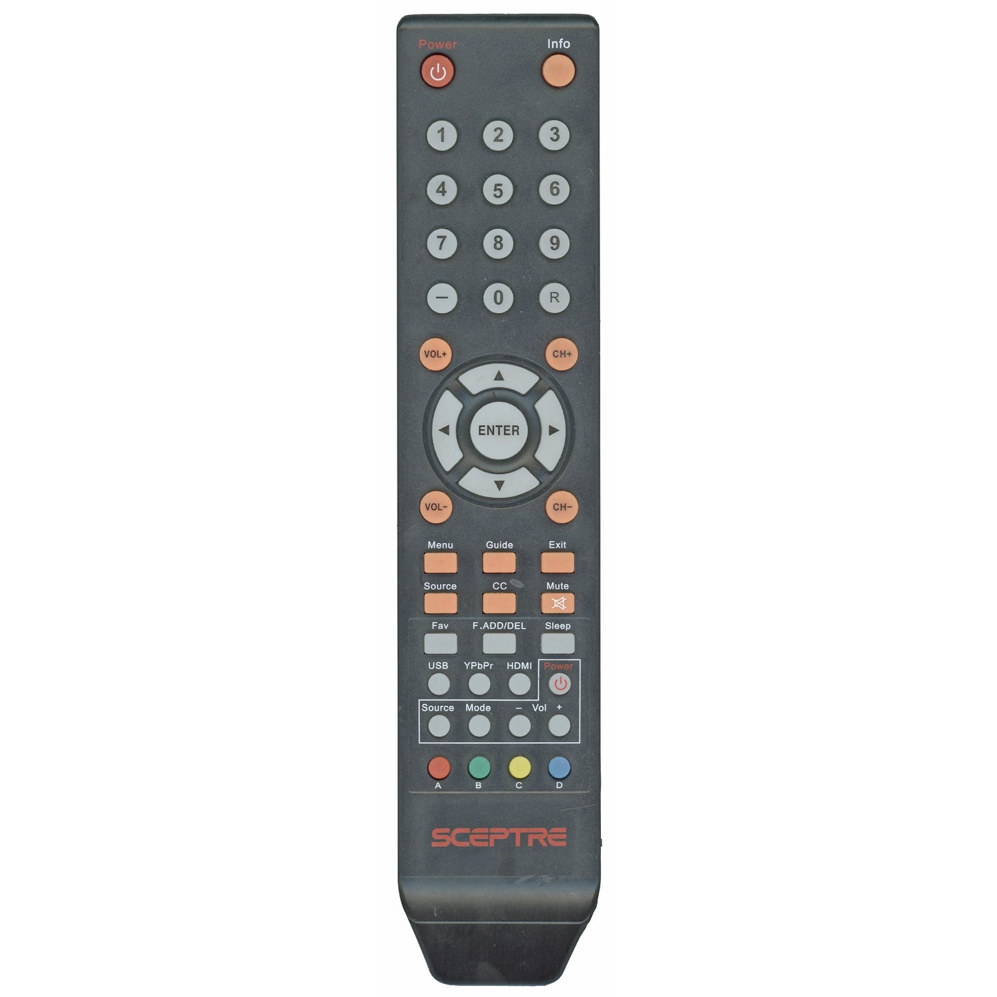 Sceptre X322BVrem LCD TV Remote Control | IR - 8142026670003C